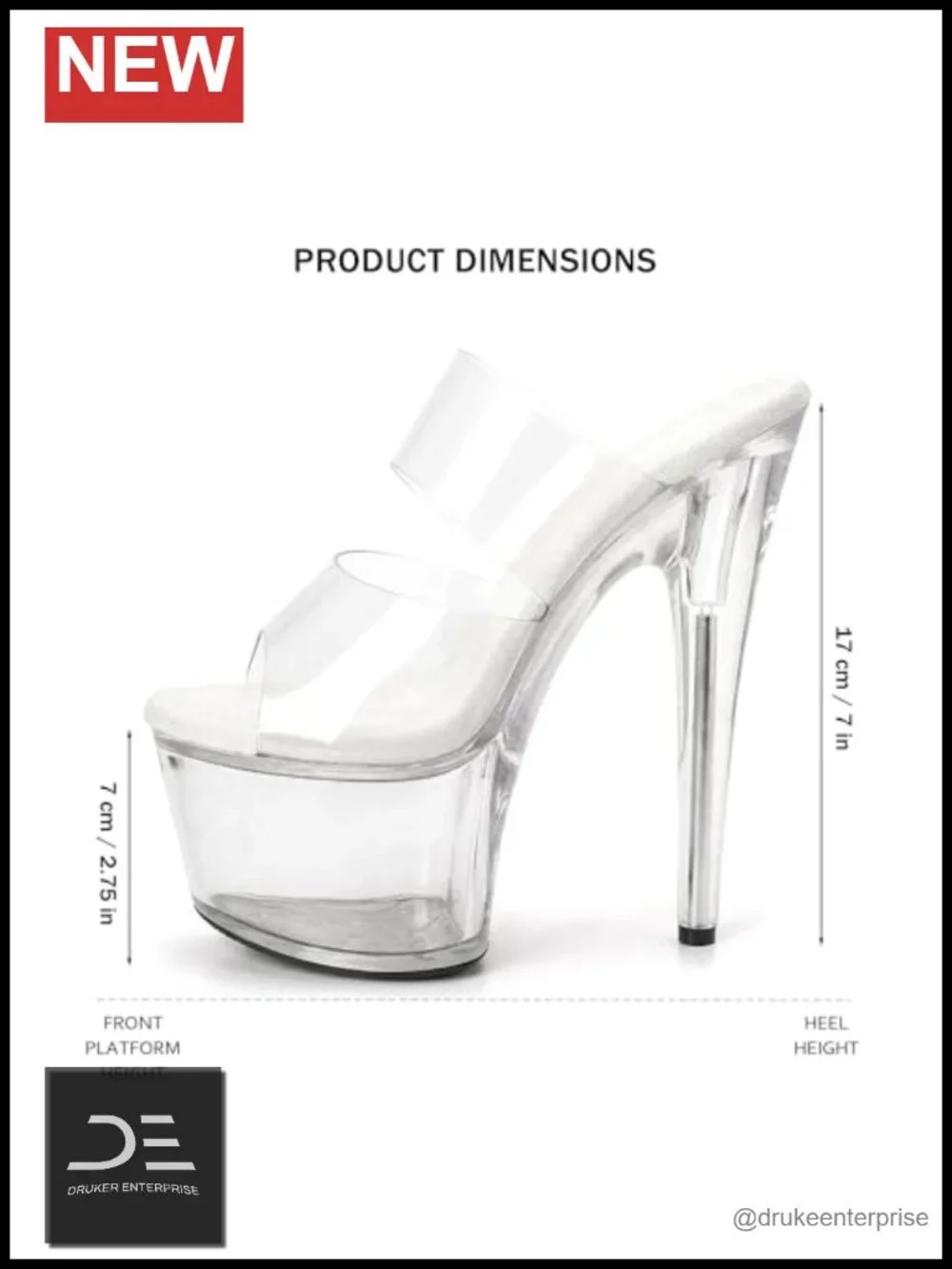 Women's 7 Inch Platform Sandal Heels Stiletto Pole Dance Exotic Shoes 17cm